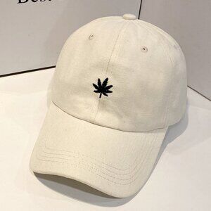 Leaf Embroidered Baseball Cap